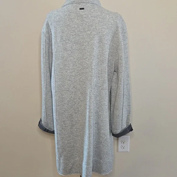 Barbour Millfire Knit Jumper – Light Grey Marl Winter Tartan Wool Blend US 14 - Picture 10 of 13